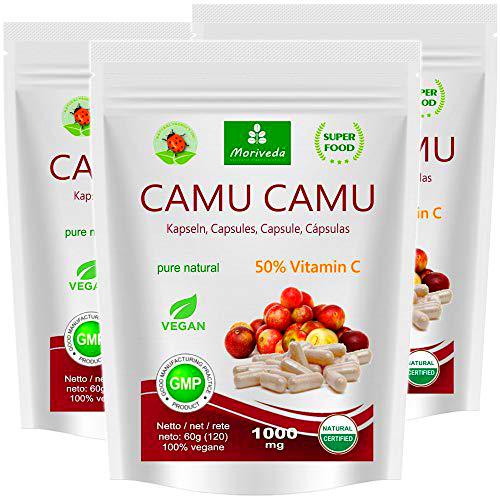 Camu Camu Cápsulas Extracto 8:1 con 50% de vitamina C natural (360 o 120 piezas)