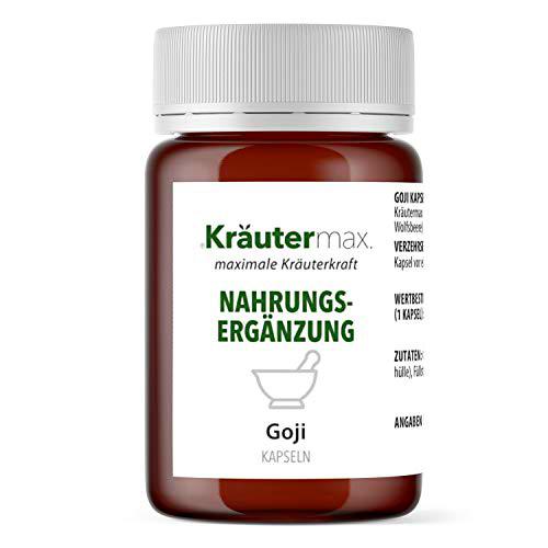 Cápsulas de extracto de bayas de Goji Complemento alimenticio en polvo altamente dosificado Vegano 1 x 75 piezas