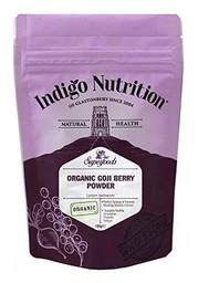 Indigo Herbs Polvo ecológico de la baya de Goji 100g (Liofilizado)