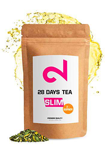 DUAL 28 Days F-Burner Tea| Té Quemador de Grasa para Pérdida de Peso | Té desintoxicante | Infusión de Dieta y Para Bajar de Peso|Té Limpiador|Suplemento Dietético Natural|Hecho en Alemania|85g