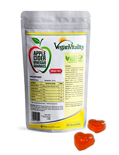 Apple Cider Vinegar Gummies LIBRES DE AZÚCAR, Alternativo a las Cápsulas de Vinagre de Manzana