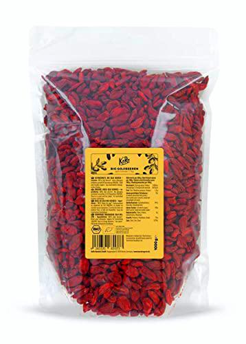 KoRo - Bayas de Goji Organicas 1 kg - Superfood sin aditivos y sin azúcar 100 % de fruta