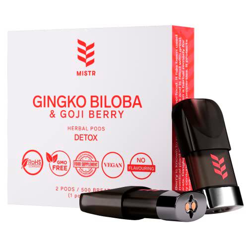 Mistr - Suplementos orgánicos de Ginkgo Biloba y Goji Berry para dispositivo MISTR