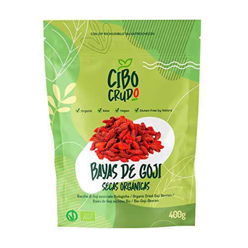 Bayas de Goji Ecológicas - 400g. Bayas de Goji Secadas al Sol sin Aditivos ni Azufre