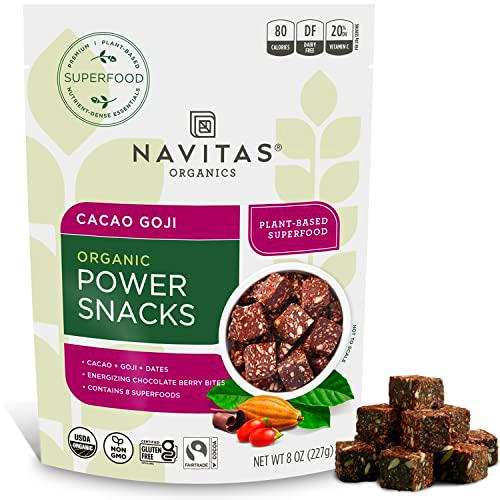 Navitas Naturals Organic Cacao Goji Superfood Power Snack, 8-Ounce