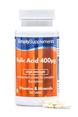 Ácido Fólico (Vitamina B9) 400mcg - ¡Bote para 1 año!